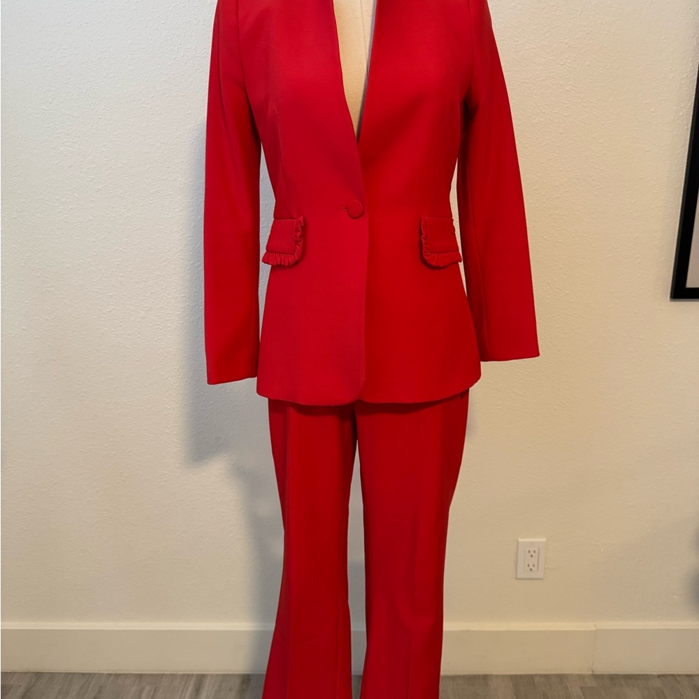 Zara Vibrant Red Women's Pantsuit